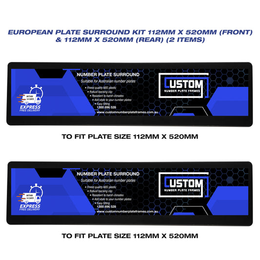 112mm x 520mm Plate frame surrounds