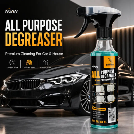 Multipurpose Foam Cleaner Spray, All Purpose Degreaser for Car and House, Quick Stain Remover, Car Interior Cleaner for Leather Seats, Dashboard, Plastic Trim, Kitchen, Bathroom and Home Nuan Heavy Duty Degreaser Car-Specific Foam Cleaner