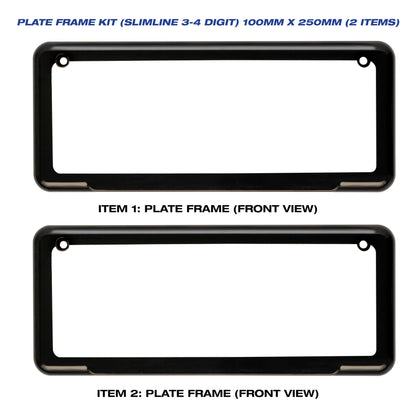 Plate Frame Cover Kit 100mm x 250mm (3 or 4 digit) Suitable for: Victoria. - CUSTOM NUMBER PLATE FRAMES