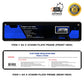 Plate Frame Kit 84mm x 372mm (Front) 107mm x 372mm (Rear) Suitable for: NSW - CUSTOM NUMBER PLATE FRAMES
